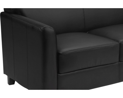 BLNK HERCULES Diplomat Series LeatherSoft Loveseat - Black