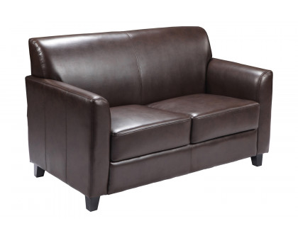 BLNK HERCULES Diplomat Series LeatherSoft Loveseat - Brown