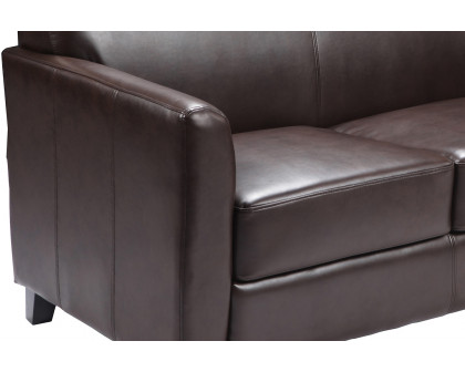 BLNK HERCULES Diplomat Series LeatherSoft Loveseat - Brown