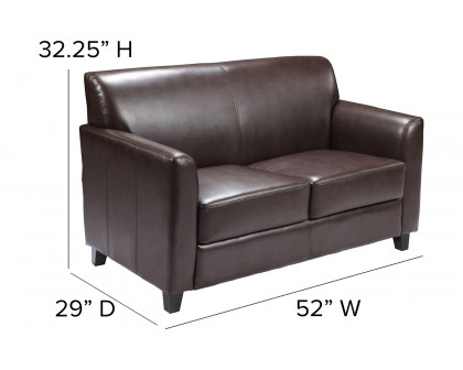 BLNK HERCULES Diplomat Series LeatherSoft Loveseat - Brown