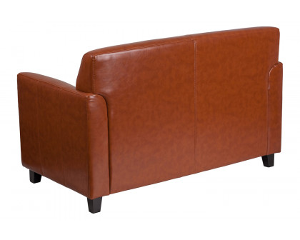 BLNK HERCULES Diplomat Series LeatherSoft Loveseat - Cognac