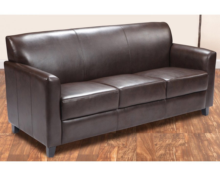 BLNK HERCULES Diplomat Series LeatherSoft Sofa - Brown