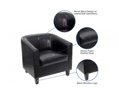 BLNK Katie LeatherSoft Lounge Chair - Black