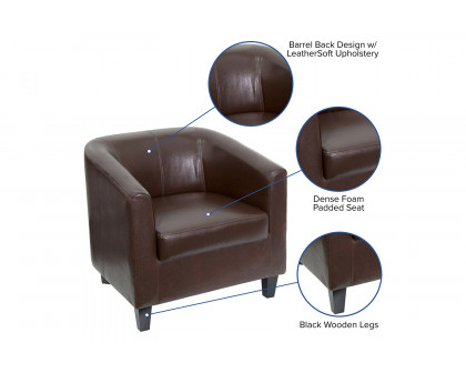 BLNK Katie LeatherSoft Lounge Chair - Brown