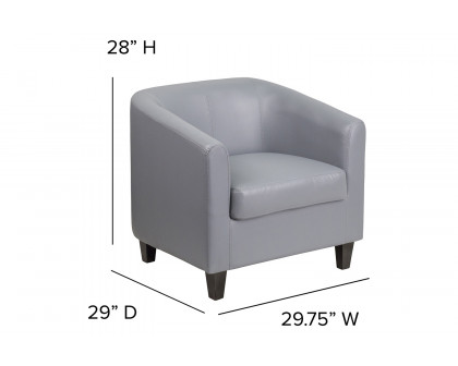 BLNK Katie LeatherSoft Lounge Chair - Gray