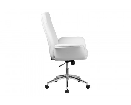 BLNK - Hansel LeatherSoft Mid-Back Executive Swivel Office Chair with Flared Arms