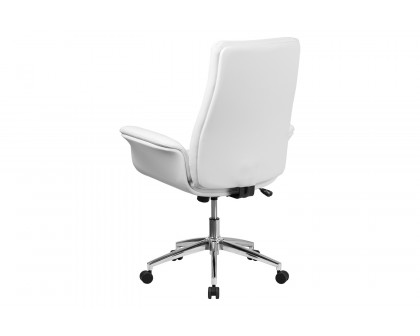 BLNK - Hansel LeatherSoft Mid-Back Executive Swivel Office Chair with Flared Arms