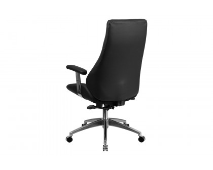 BLNK - Hansel LeatherSoft High-Back Smooth Upholstered Executive Swivel Office Chair with Arms