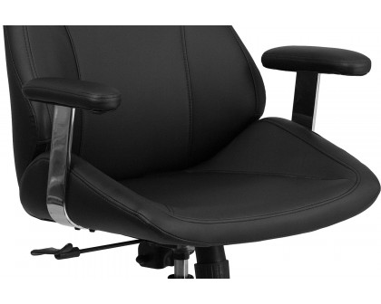 BLNK - Hansel LeatherSoft High-Back Smooth Upholstered Executive Swivel Office Chair with Arms