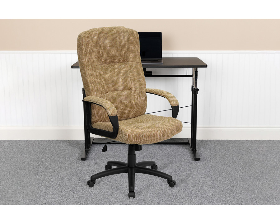 BLNK Rochelle Fabric High-Back Executive Swivel Office Chair with Arms