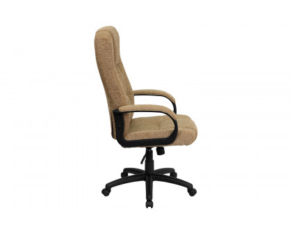 BLNK Rochelle Fabric High-Back Executive Swivel Office Chair with Arms - Beige