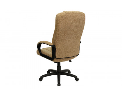 BLNK Rochelle Fabric High-Back Executive Swivel Office Chair with Arms - Beige