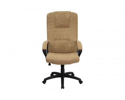 BLNK Rochelle Fabric High-Back Executive Swivel Office Chair with Arms - Beige