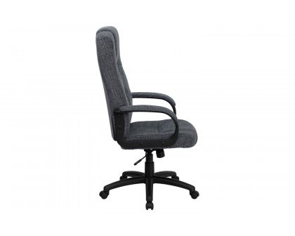 BLNK Rochelle Fabric High-Back Executive Swivel Office Chair with Arms - Gray