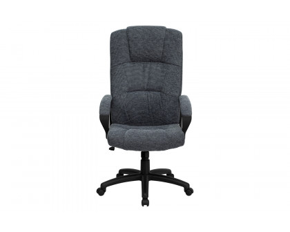 BLNK Rochelle Fabric High-Back Executive Swivel Office Chair with Arms - Gray