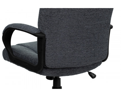 BLNK Rochelle Fabric High-Back Executive Swivel Office Chair with Arms - Gray