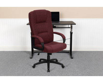 BLNK Rochelle Fabric High-Back Executive Swivel Office Chair with Arms