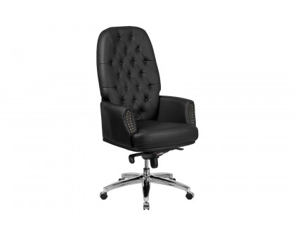 BLNK Hansel LeatherSoft High-Back Traditional Tufted Multifunction Executive Swivel Ergonomic Office Chair with Arms