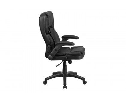 BLNK - Hansel LeatherSoft High-Back Extreme Comfort High-Back Executive Swivel Ergonomic Office Chair with Flip-Up Arms