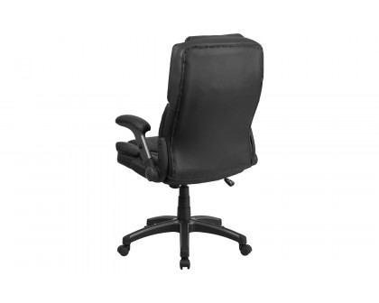 BLNK - Hansel LeatherSoft High-Back Extreme Comfort High-Back Executive Swivel Ergonomic Office Chair with Flip-Up Arms