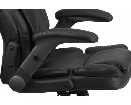 BLNK - Hansel LeatherSoft High-Back Extreme Comfort High-Back Executive Swivel Ergonomic Office Chair with Flip-Up Arms