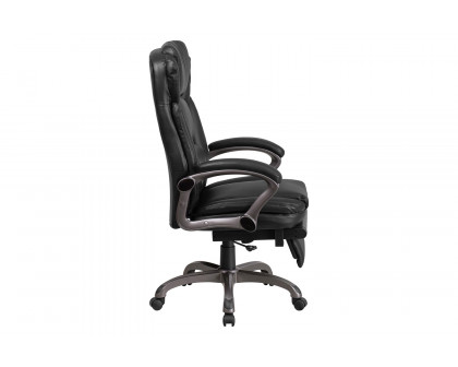 BLNK - Martin LeatherSoft High-Back Executive Reclining Ergonomic Swivel Office Chair with Outer Lumbar Cushion and Arms