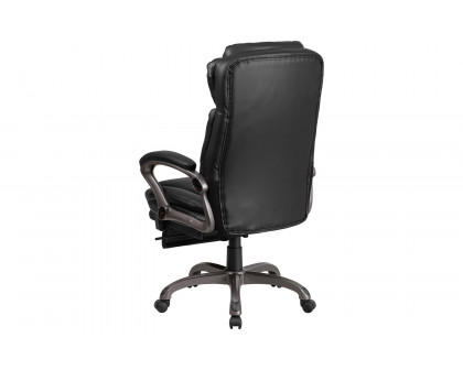 BLNK - Martin LeatherSoft High-Back Executive Reclining Ergonomic Swivel Office Chair with Outer Lumbar Cushion and Arms