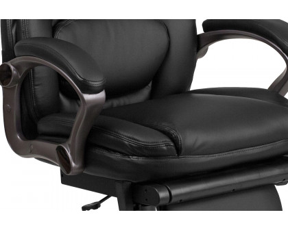 BLNK - Martin LeatherSoft High-Back Executive Reclining Ergonomic Swivel Office Chair with Outer Lumbar Cushion and Arms