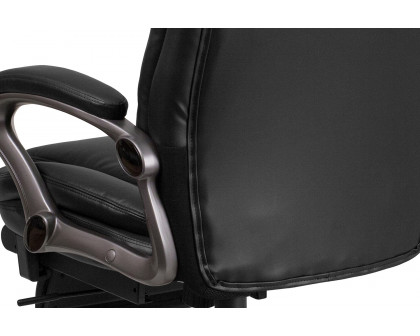 BLNK - Martin LeatherSoft High-Back Executive Reclining Ergonomic Swivel Office Chair with Outer Lumbar Cushion and Arms