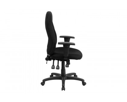 BLNK Hughes Fabric High-Back Multifunction Swivel Ergonomic Task Office Chair - with Adjustable Arms