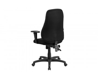 BLNK Hughes Fabric High-Back Multifunction Swivel Ergonomic Task Office Chair - with Adjustable Arms