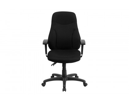 BLNK Hughes Fabric High-Back Multifunction Swivel Ergonomic Task Office Chair - with Adjustable Arms