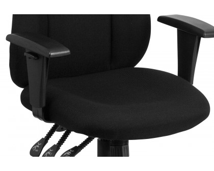 BLNK Hughes Fabric High-Back Multifunction Swivel Ergonomic Task Office Chair - with Adjustable Arms