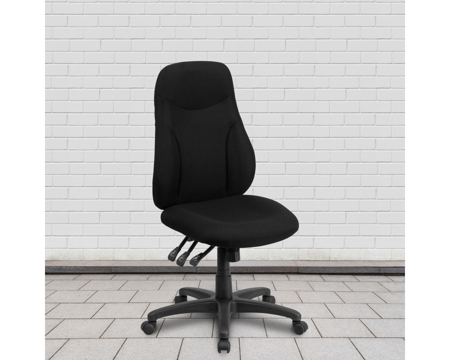 BLNK Hughes Fabric High-Back Multifunction Swivel Ergonomic Task Office Chair