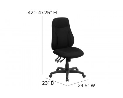 BLNK Hughes Fabric High-Back Multifunction Swivel Ergonomic Task Office Chair