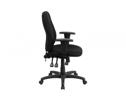 BLNK Brandy Fabric Mid-Back Multifunction Swivel Ergonomic Task Office Chair - with Adjustable Arms