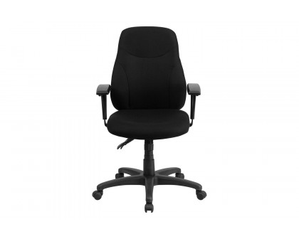 BLNK Brandy Fabric Mid-Back Multifunction Swivel Ergonomic Task Office Chair - with Adjustable Arms