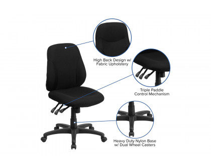 BLNK - Wade Fabric Mid-Back Multifunction Swivel Ergonomic Task Office Chair