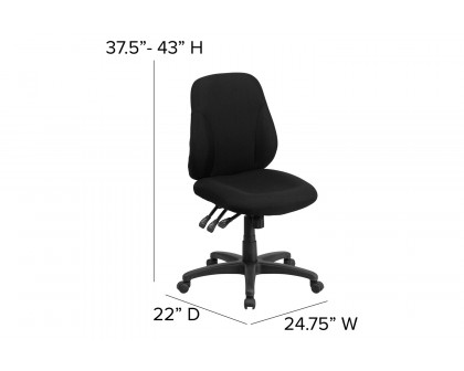 BLNK - Wade Fabric Mid-Back Multifunction Swivel Ergonomic Task Office Chair