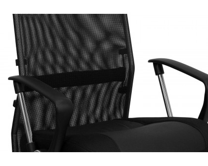 BLNK - Abney Leather High-Back Mesh Swivel Task Office Chair with Arms