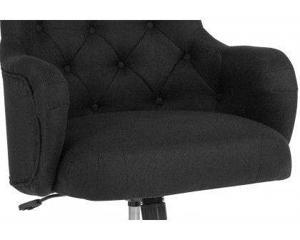 BLNK Chambord Fabric Chambord Home and Office Upholstered High Back Chair - Black