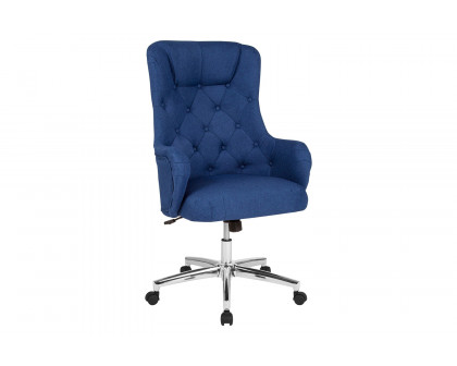 BLNK Chambord Fabric Chambord Home and Office Upholstered High Back Chair - Blue