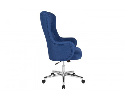 BLNK Chambord Fabric Chambord Home and Office Upholstered High Back Chair - Blue