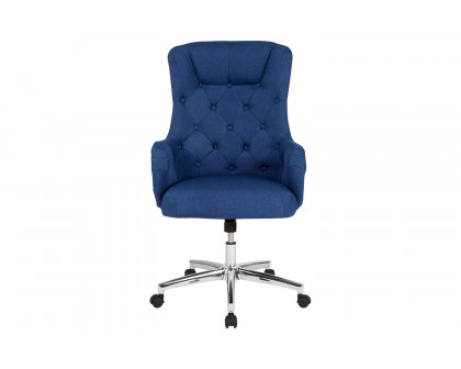 BLNK Chambord Fabric Chambord Home and Office Upholstered High Back Chair - Blue