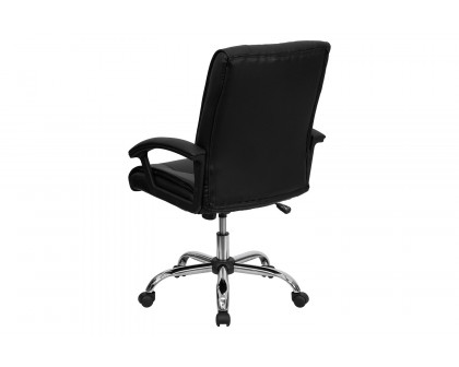 BLNK - Hansel LeatherSoft Mid-Back Swivel Manager's Office Chair with Arms