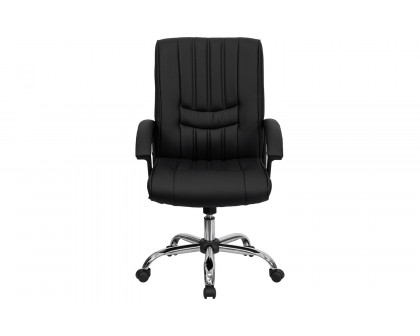 BLNK - Hansel LeatherSoft Mid-Back Swivel Manager's Office Chair with Arms