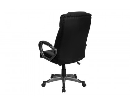 BLNK - Hansel LeatherSoft High-Back Executive Swivel Office Chair with Padded Arms