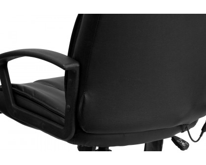 BLNK - Sumter LeatherSoft High-Back Ergonomic Massaging Executive Swivel Office Chair with Side Remote Pocket and Arms