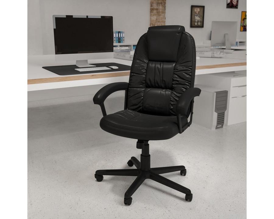 BLNK - Hansel LeatherSoft High-Back Executive Swivel Office Chair with Arms