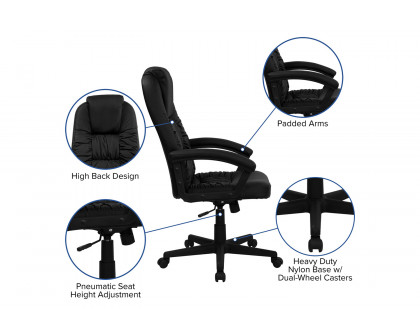 BLNK - Hansel LeatherSoft High-Back Executive Swivel Office Chair with Arms